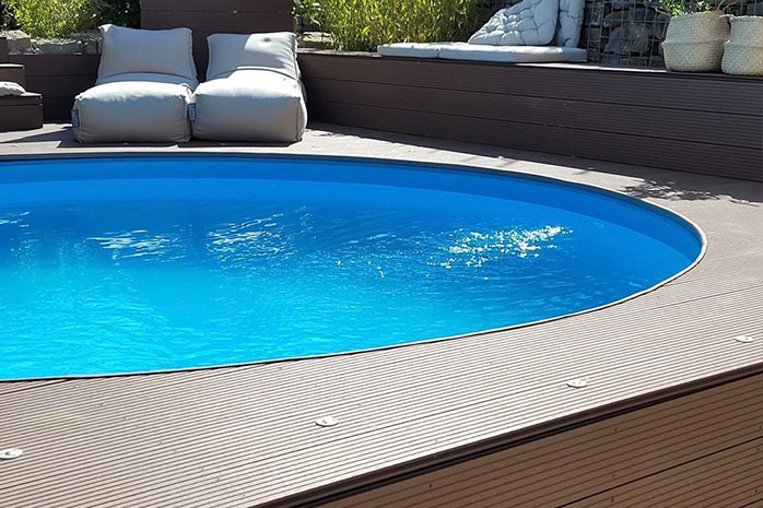 WPC pool surround for round pools